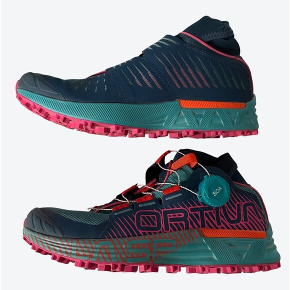 La Sportiva Women's Cyklon 2110-C BOA Lace Trail Running Shoes Navy Pink US 7.5 - Picture 2 of 12